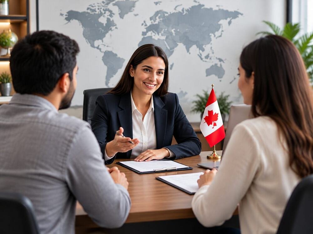 An ATWorld Corp consultant advising a client across the desk